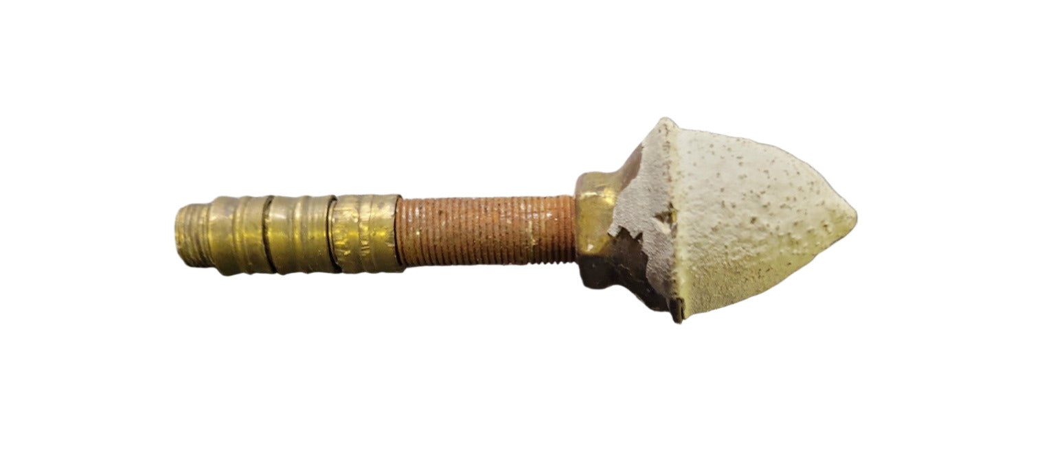 Vintage Brass Light Fixture Finial – 5/8" D x 3 ¾" L