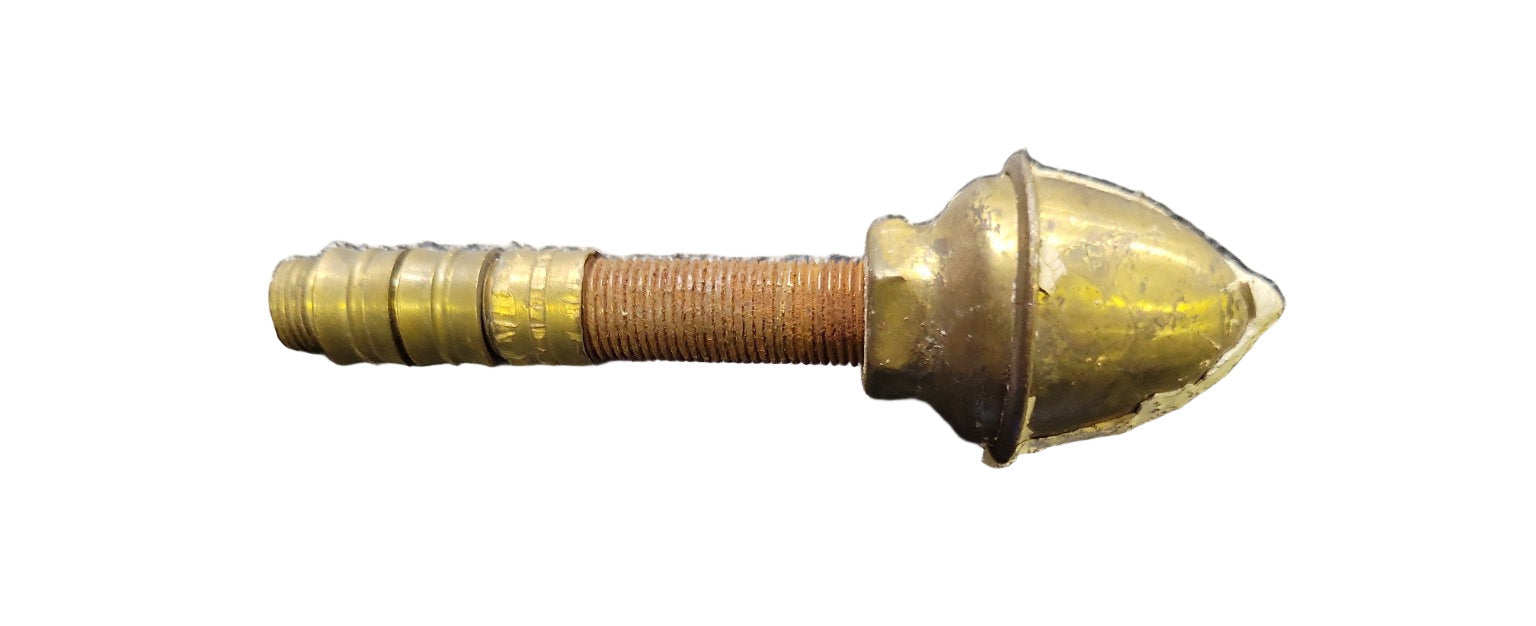 Vintage Brass Light Fixture Finial – 5/8" D x 3 ¾" L