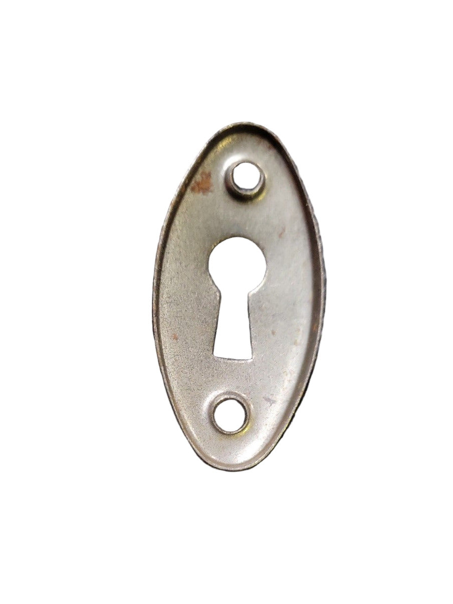 Vintage Oval Keyhole Escutcheon – 2" H x 1" W