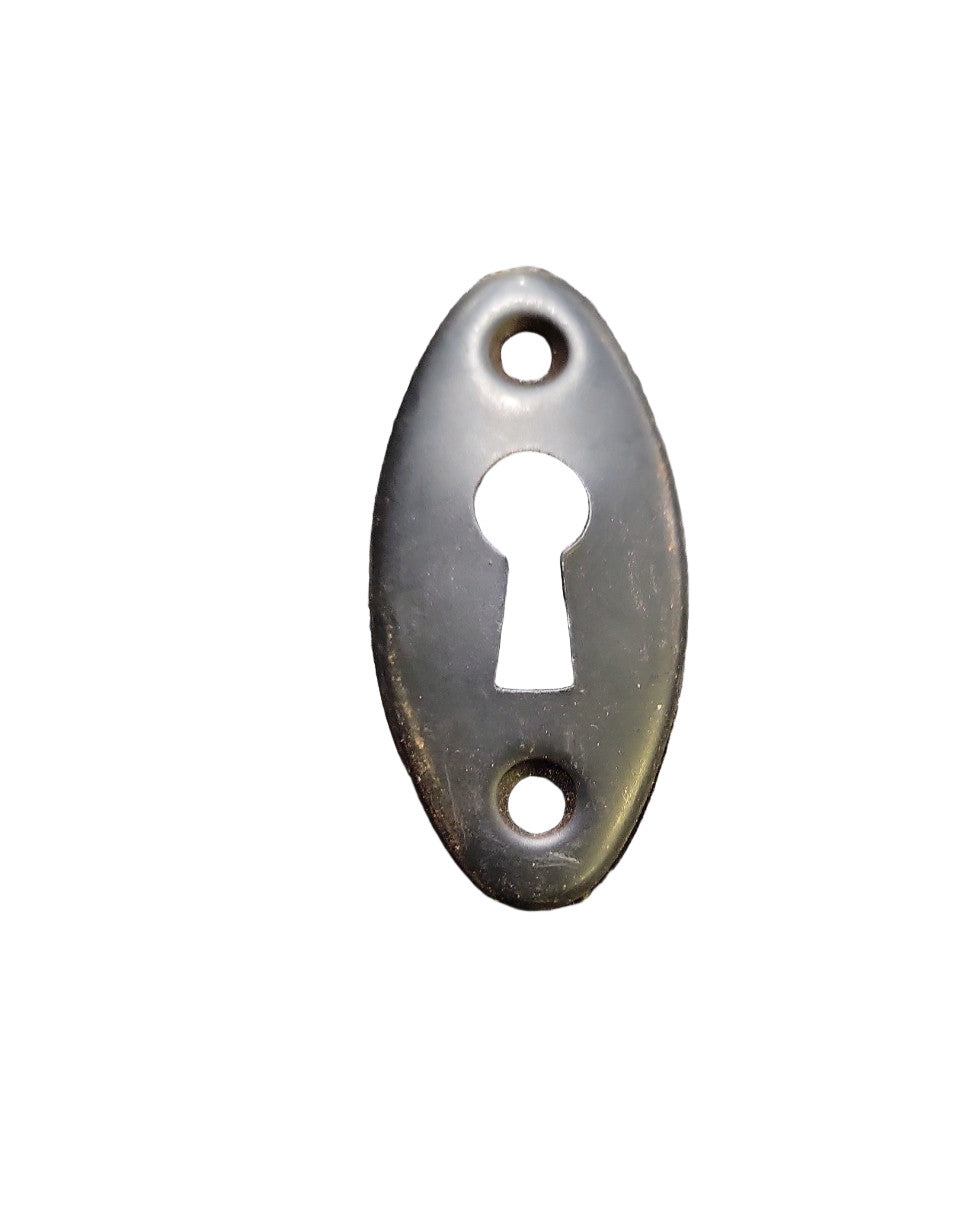 Vintage Oval Keyhole Escutcheon – 2" H x 1" W