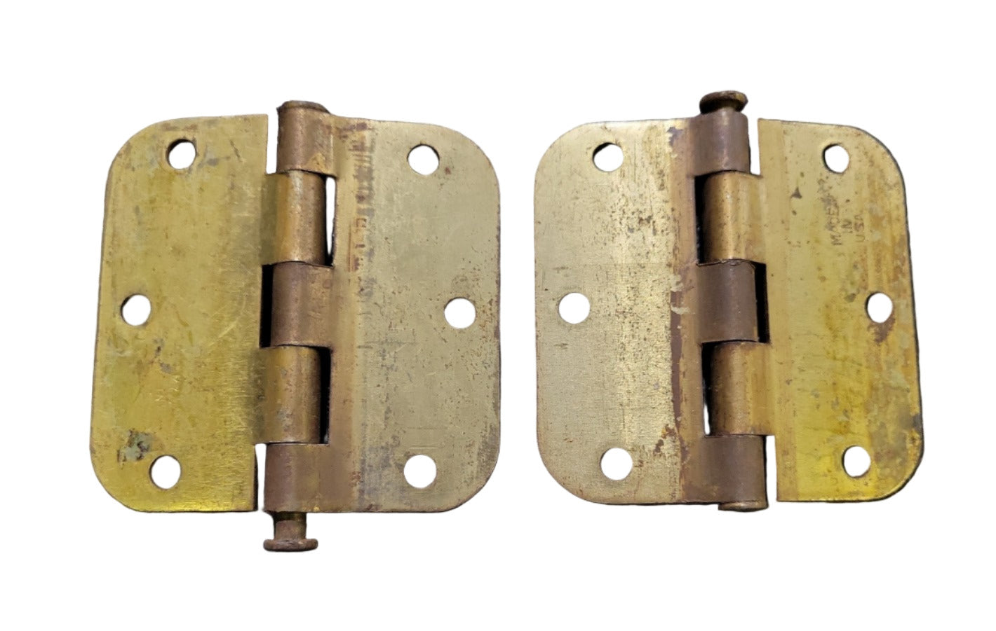 Pair of Vintage Stanley Brass Hinges – 3 ½" x 3 ½"