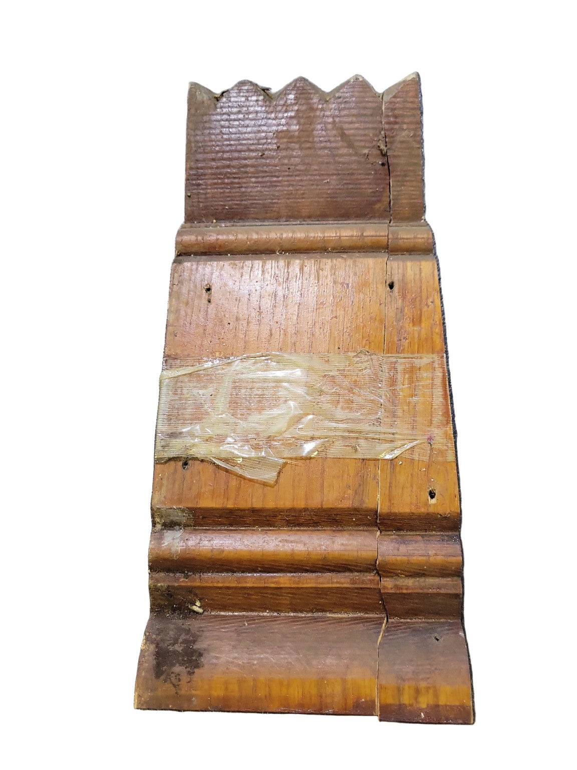 Victorian Wood Plinth Blocks – Cracked, Restorable Condition– Single Piece