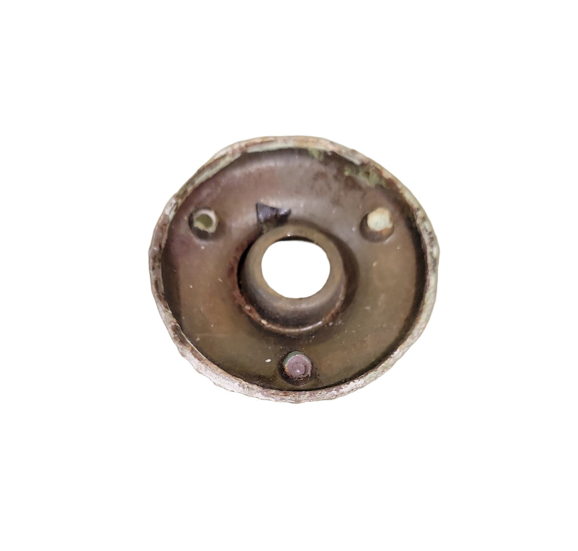 Antique Round Rosette Doorknob Backplate – Painted Brass