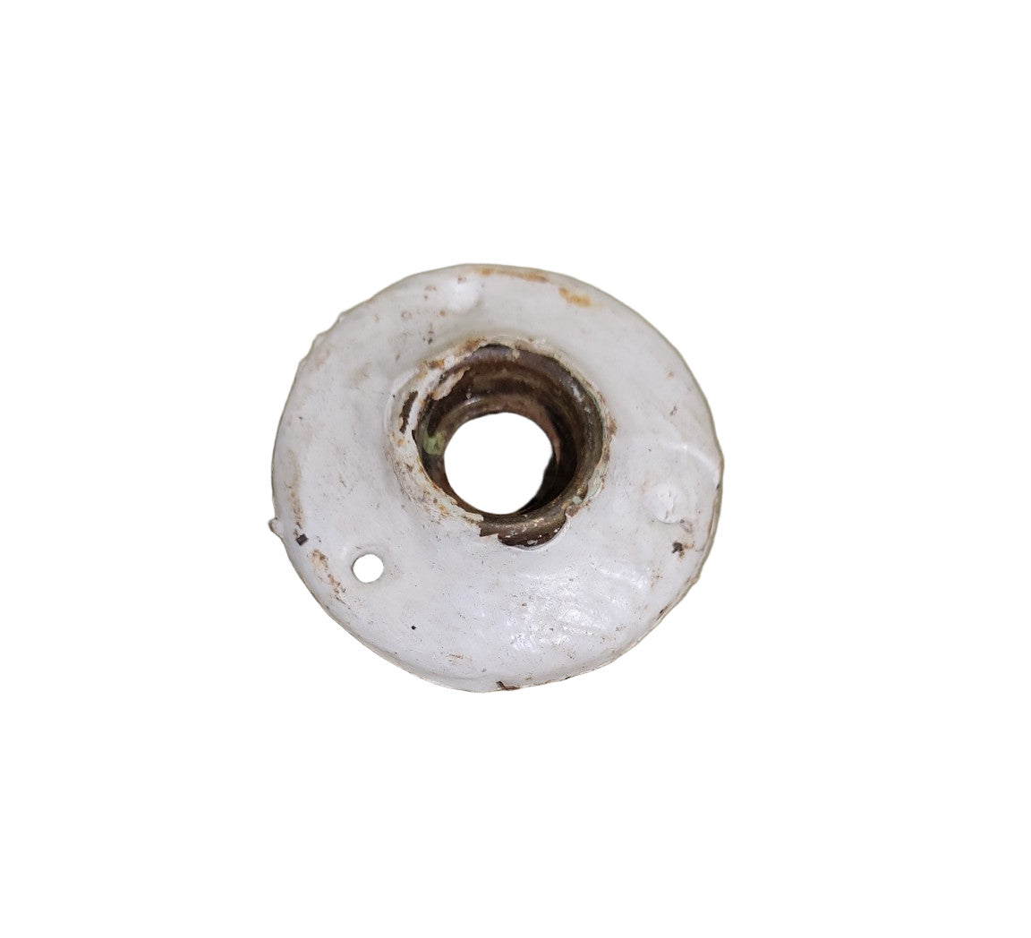 Antique Round Rosette Doorknob Backplate – Painted Brass