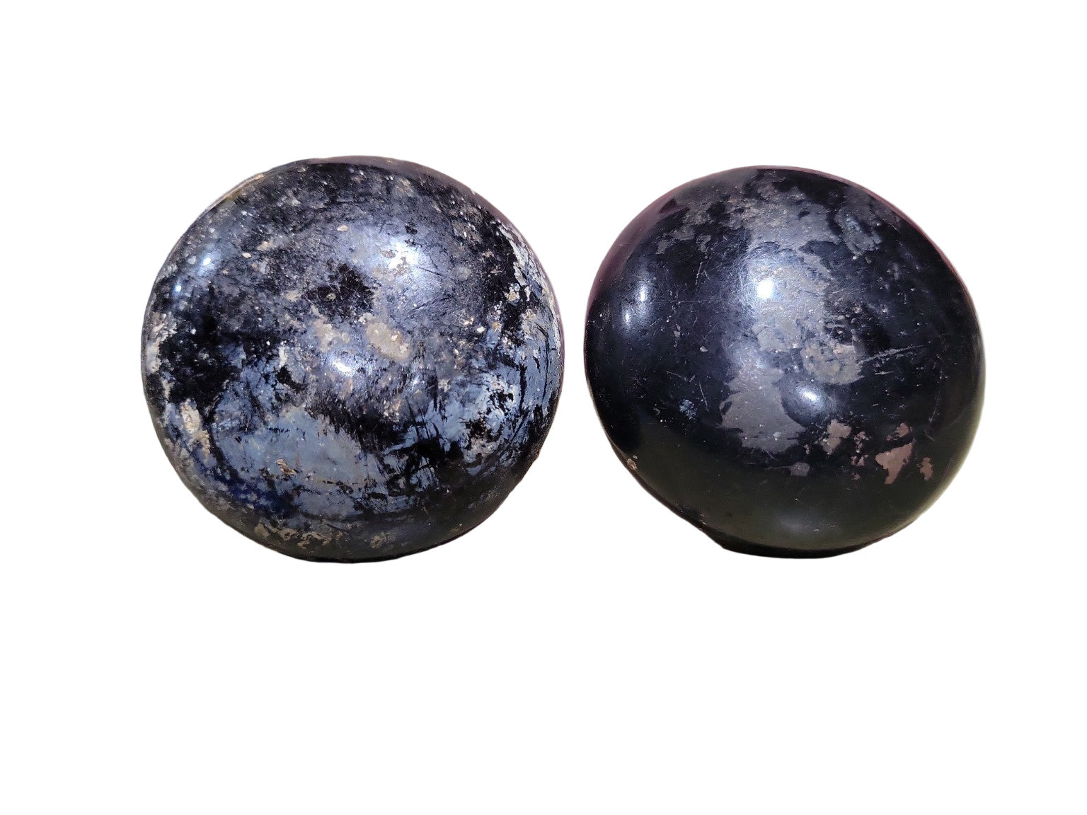 Antique Black Porcelain Doorknobs – Set of 2