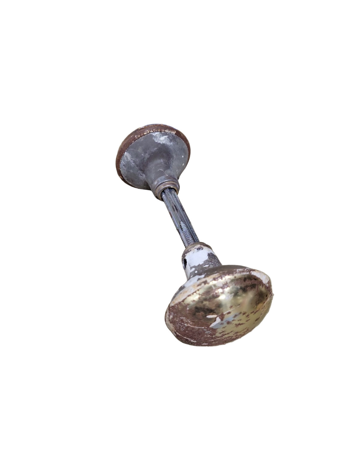 Antique Brass-Plated Steel Doorknob Set – 2 ¼" x 4"