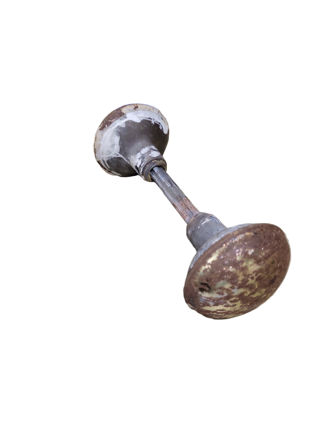 Antique Brass-Plated Steel Doorknob Set – 2 ¼" x 4"