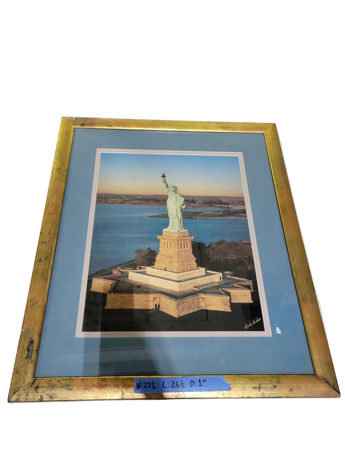 Framed Statue of Liberty Photograph by Dale Fisher – 26 ½" x 22 ½"