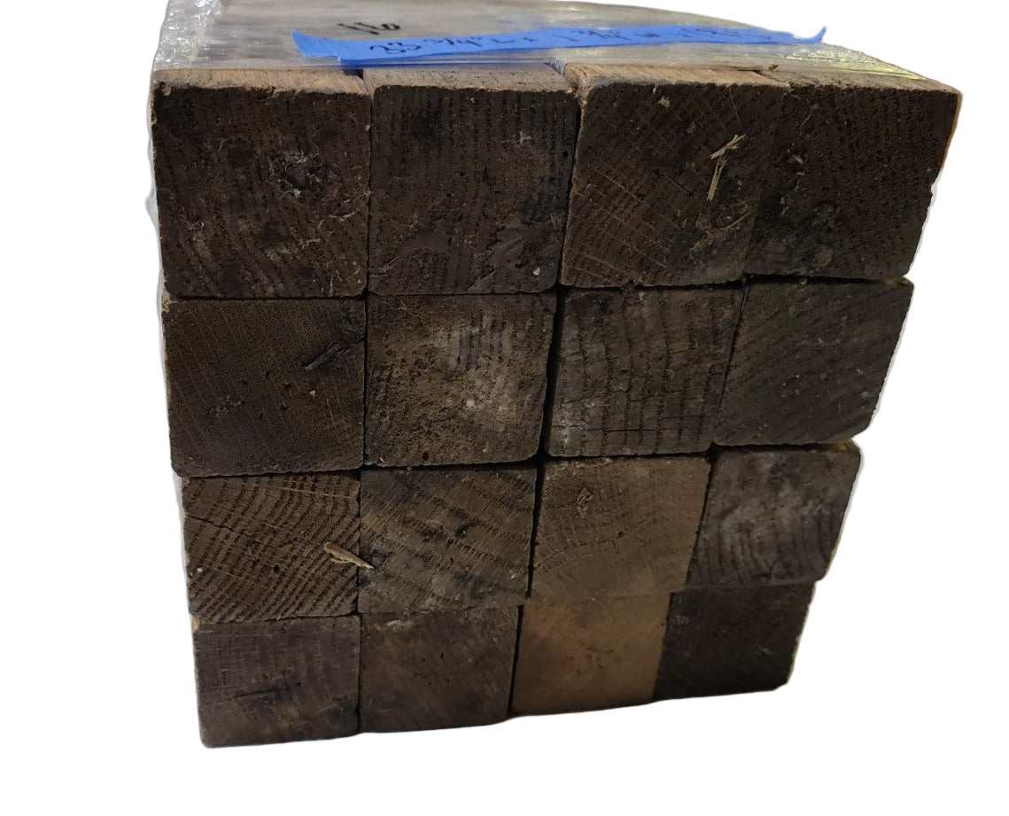 Lot of 16 Salvaged Wood Spindles – 33 ¾" x 1 ¾" x 1 ¾"