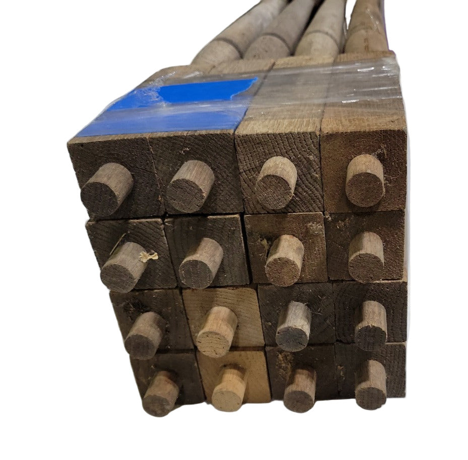 Lot of 16 Salvaged Wood Spindles – 33 ¾" x 1 ¾" x 1 ¾"