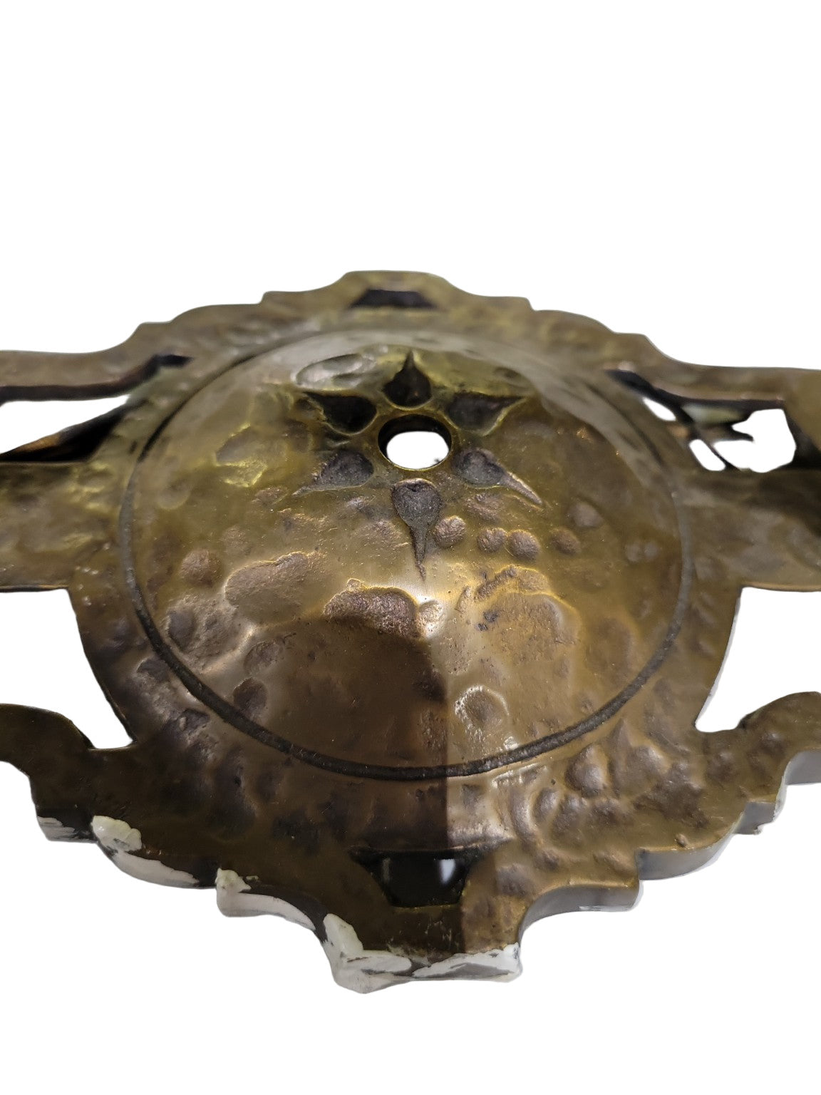 Art Nouveau Ceiling Light Fixture – Hammered Brass by Sterner Arts Co.