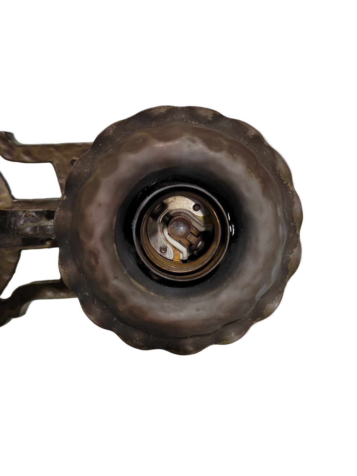 Art Nouveau Ceiling Light Fixture – Hammered Brass by Sterner Arts Co.