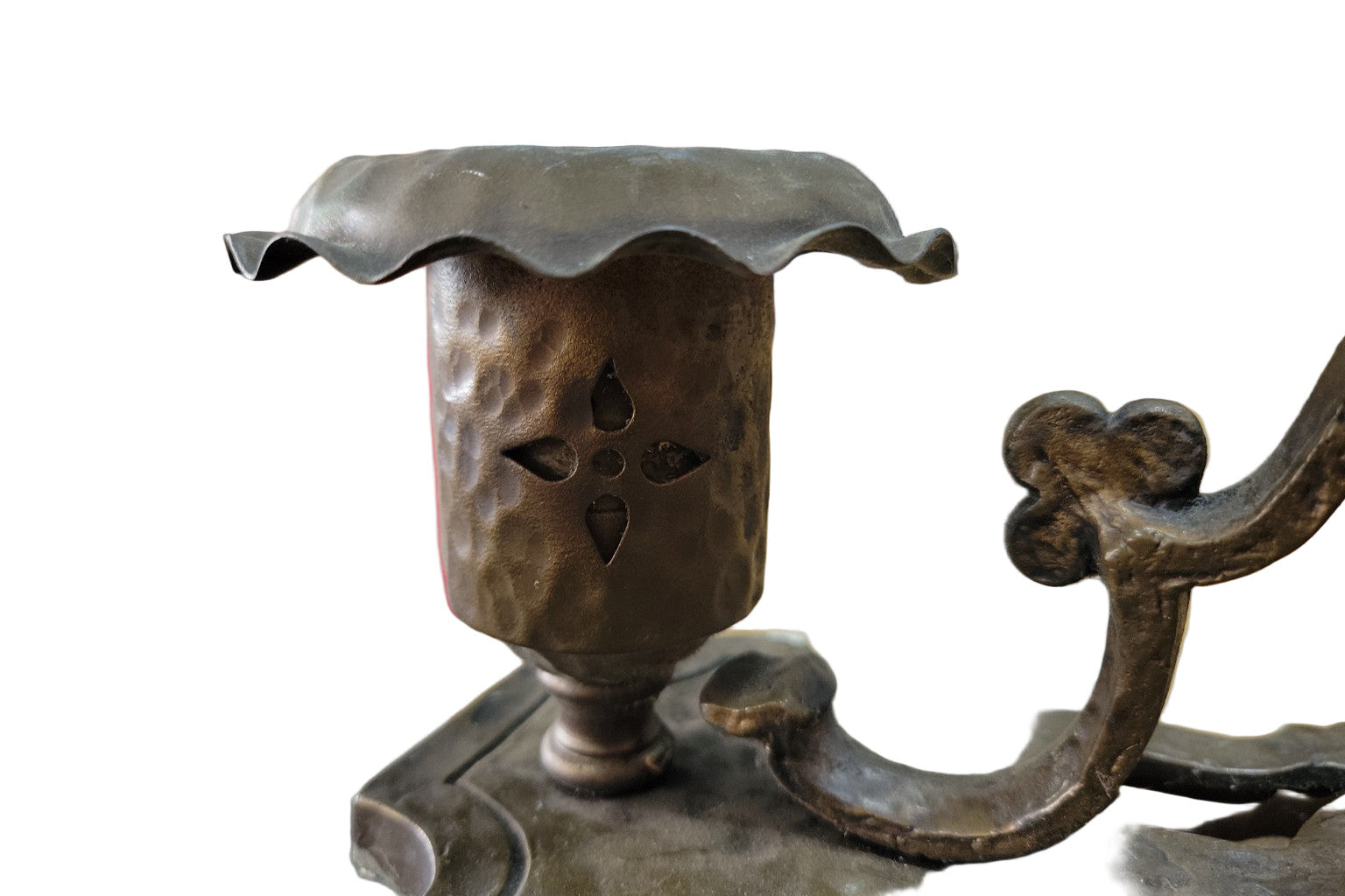 Art Nouveau Ceiling Light Fixture – Hammered Brass by Sterner Arts Co.