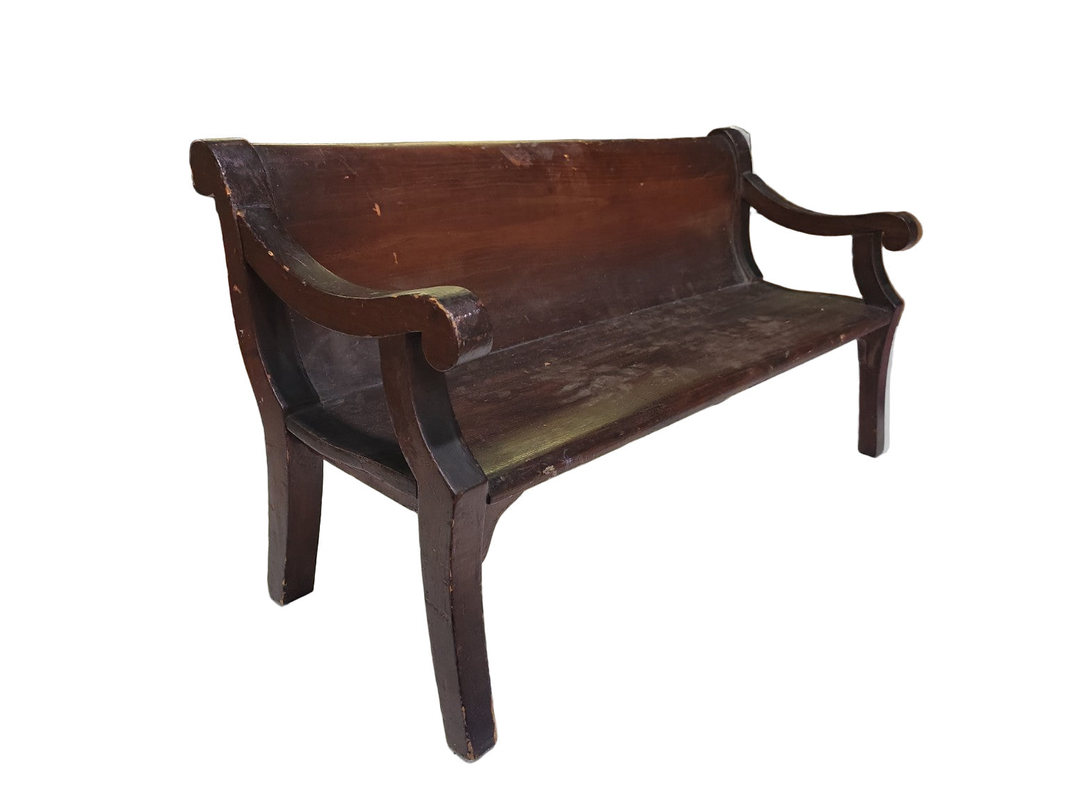 Vintage Miniature Wooden Church Pew Bench