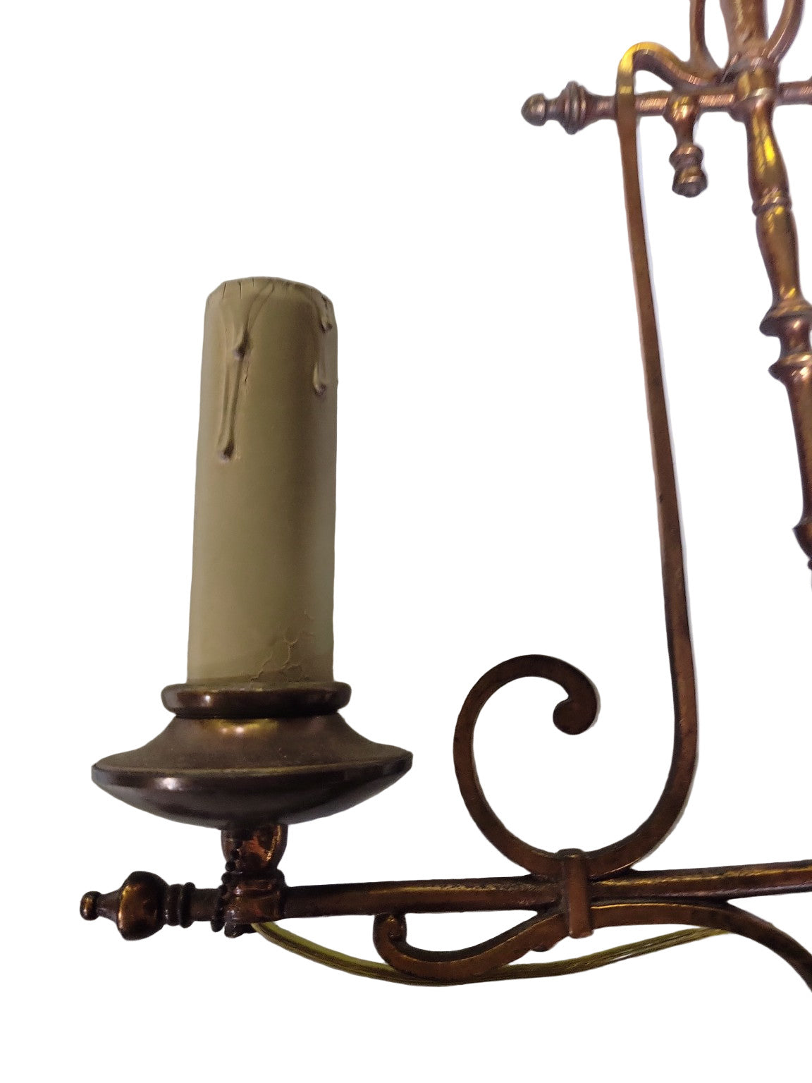 Pair of Vintage Brass Double Arm Table Lamps with Pull Chains