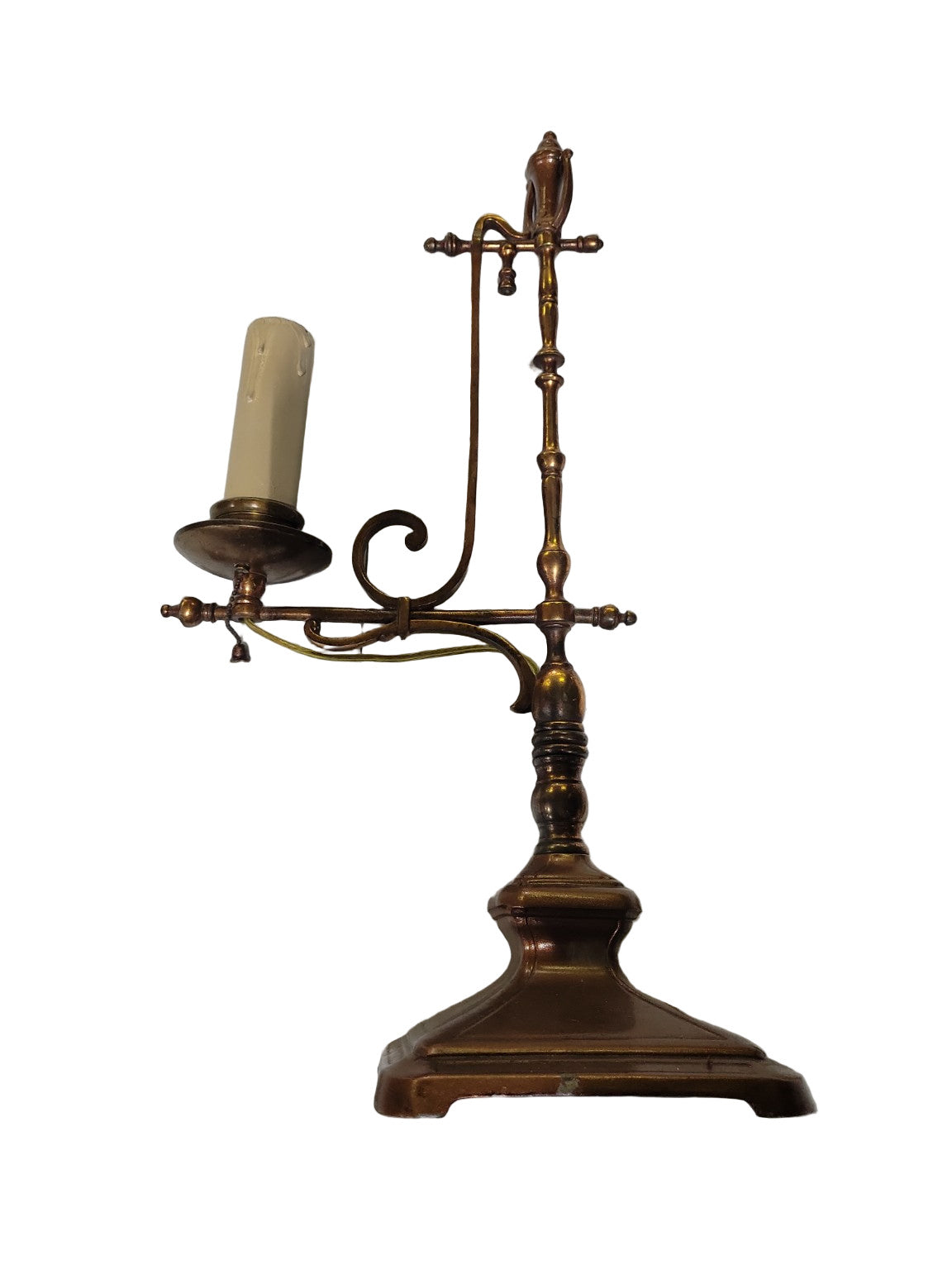 Pair of Vintage Brass Double Arm Table Lamps with Pull Chains