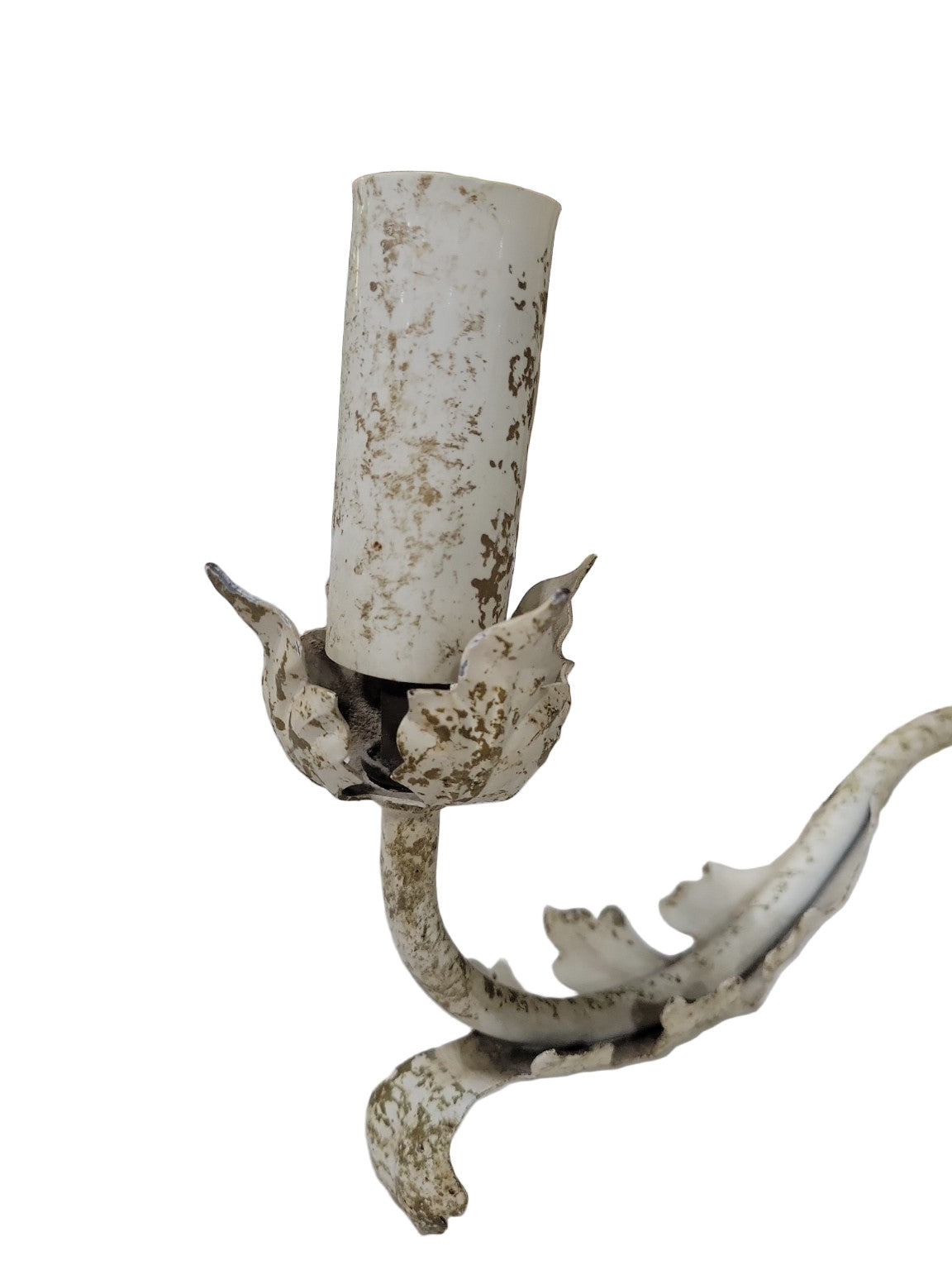 Vintage 5-Arm Froelich Lightcraft Metal Chandelier – Sponge Finish