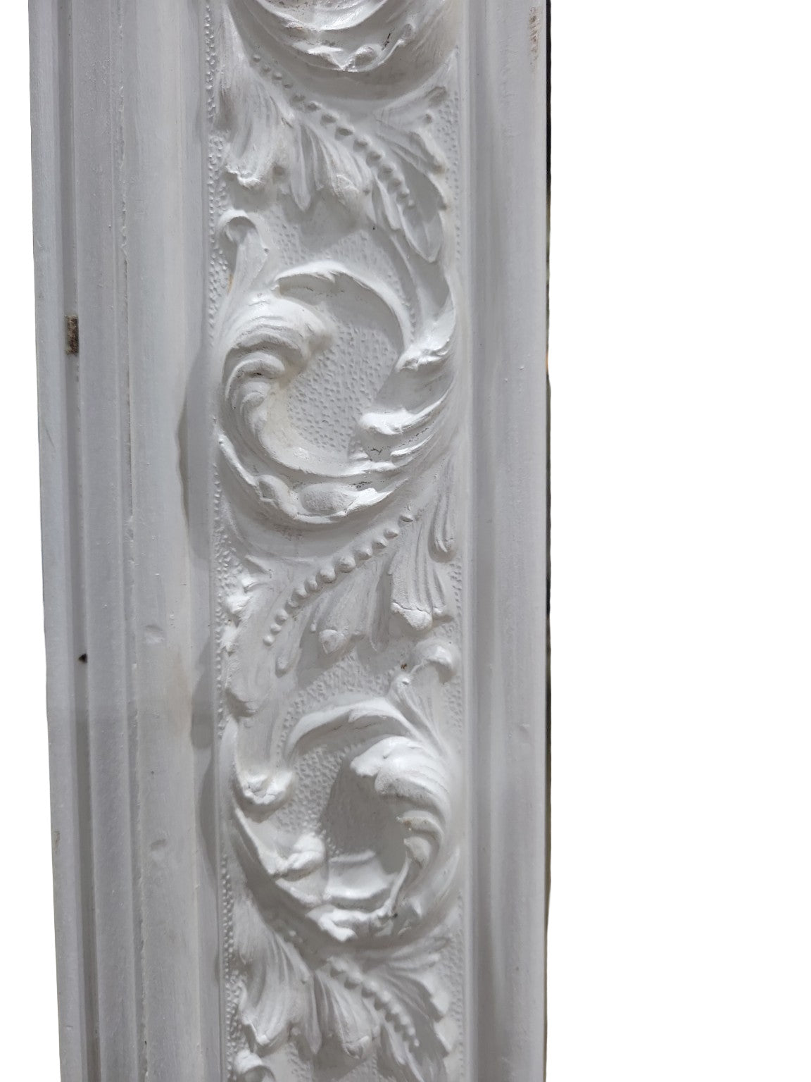Antique Ornate Wood Molding – Acanthus Leaf Carved Trim, 100" x 4"