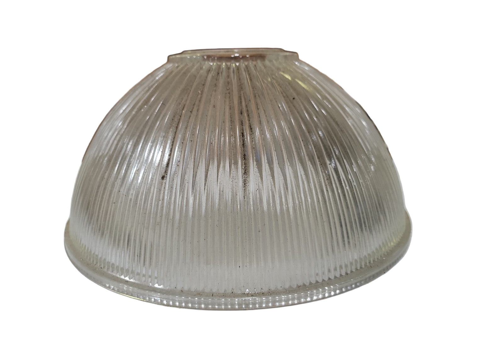 Vintage 1986 Lancaster Half-Round Crystal Clear Glass Light Shade