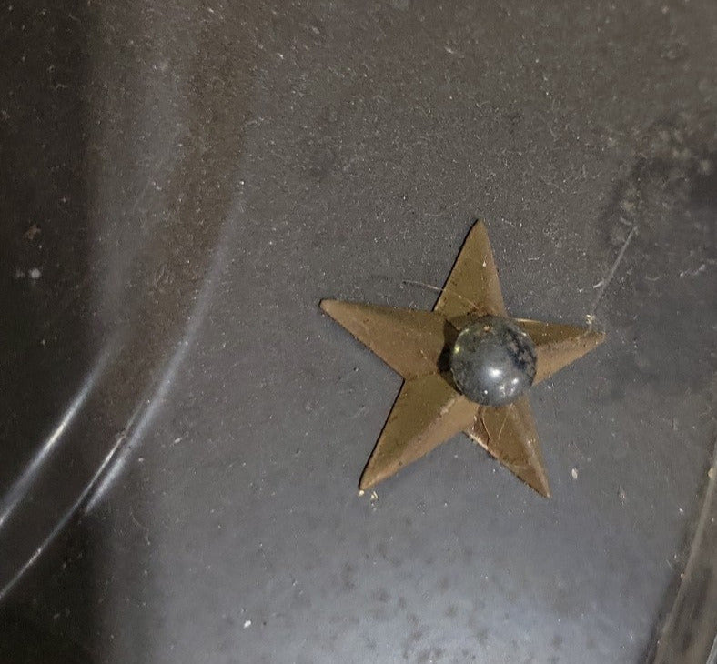 Vintage 3-Light Metal Ceiling Mount Fixture with Star Accents