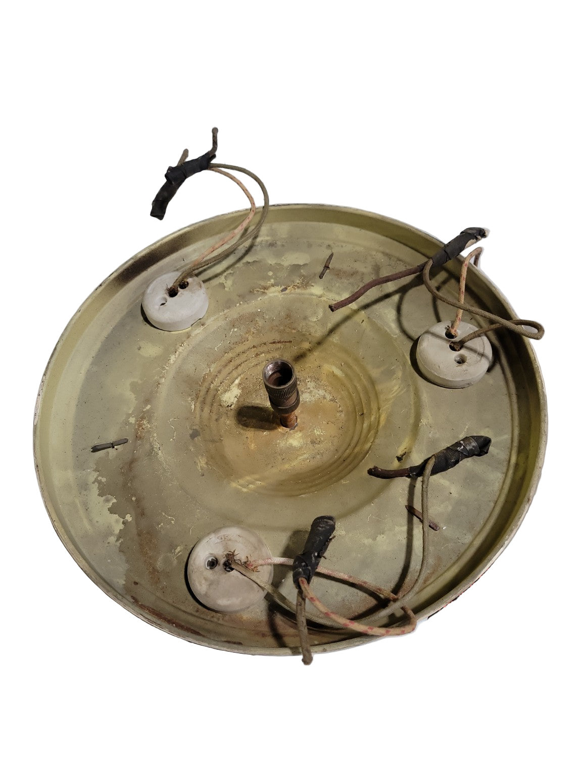 Vintage 3-Light Metal Ceiling Mount Fixture with Star Accents