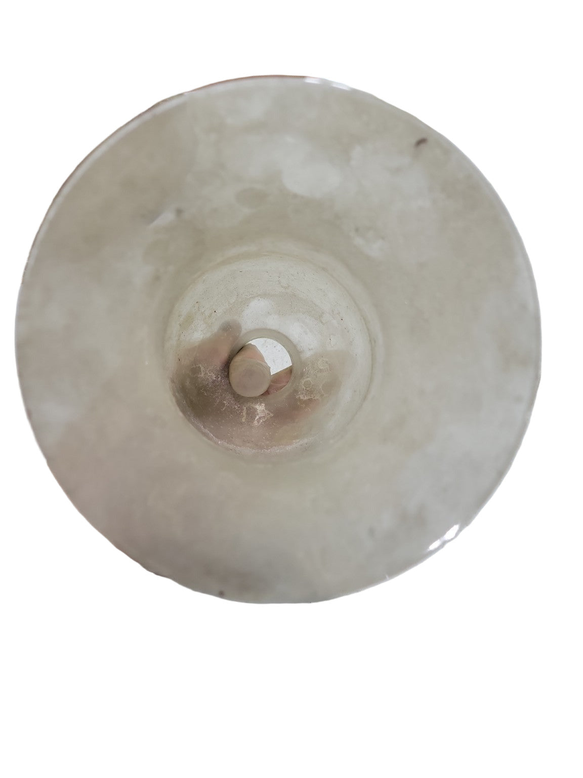 Antique Etched Glass Light Shade – Flared Bell Form (Early 20th Century)