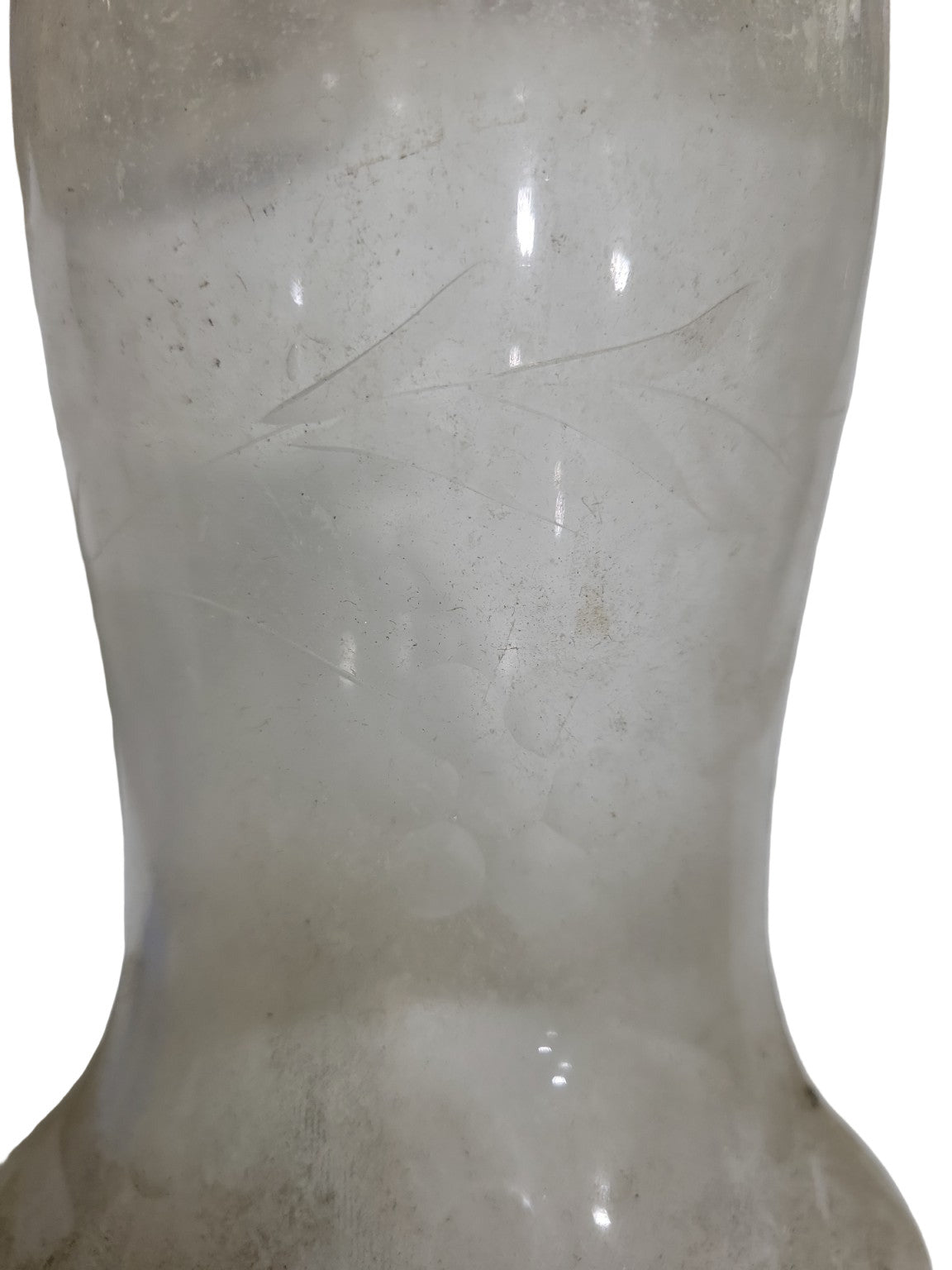 Antique Etched Glass Light Shade – Flared Bell Form (Early 20th Century)
