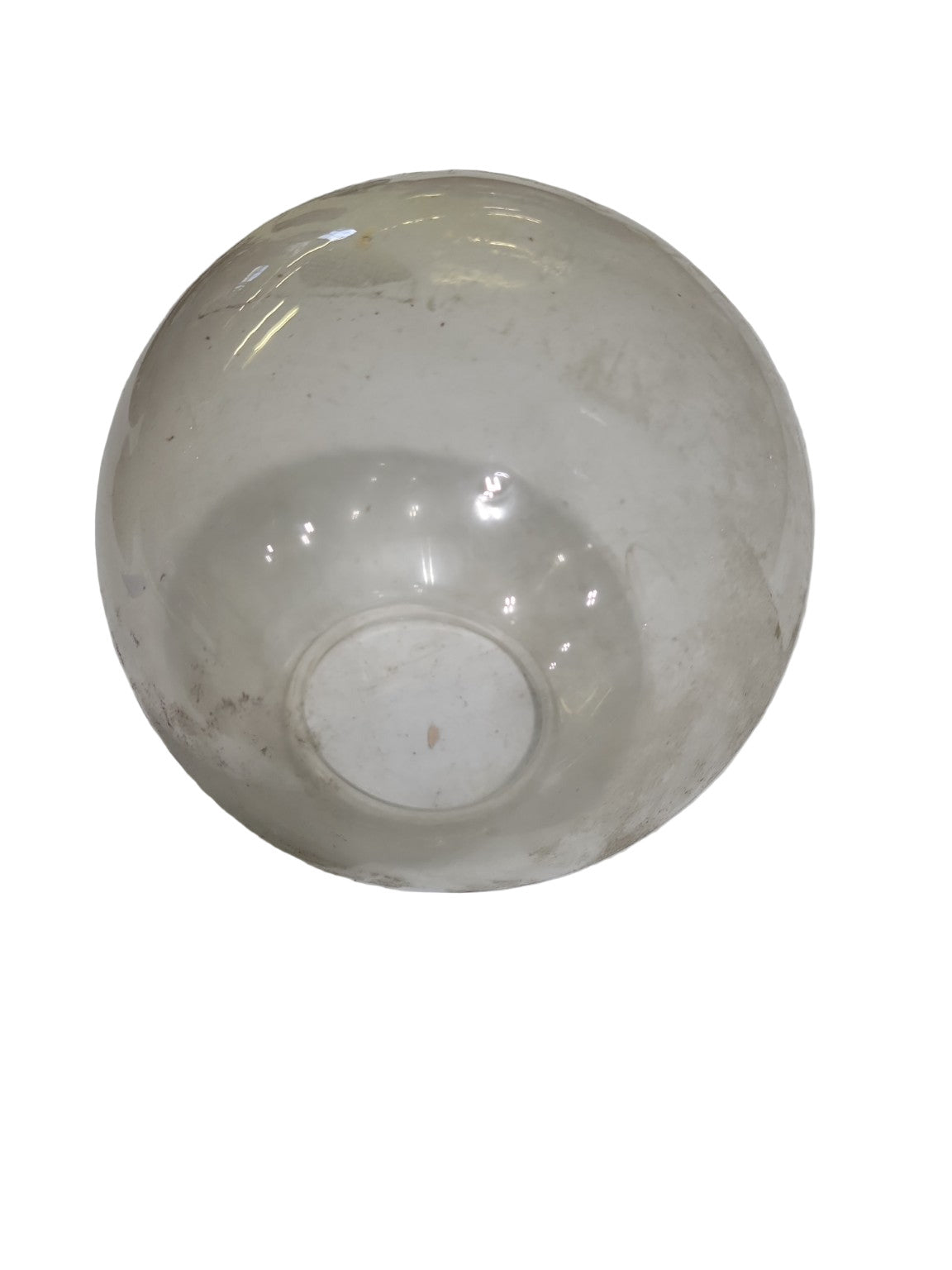 Vintage Clear Glass Globe Shade – Standard Round Form (6" Diameter, 3" Fitter Opening)