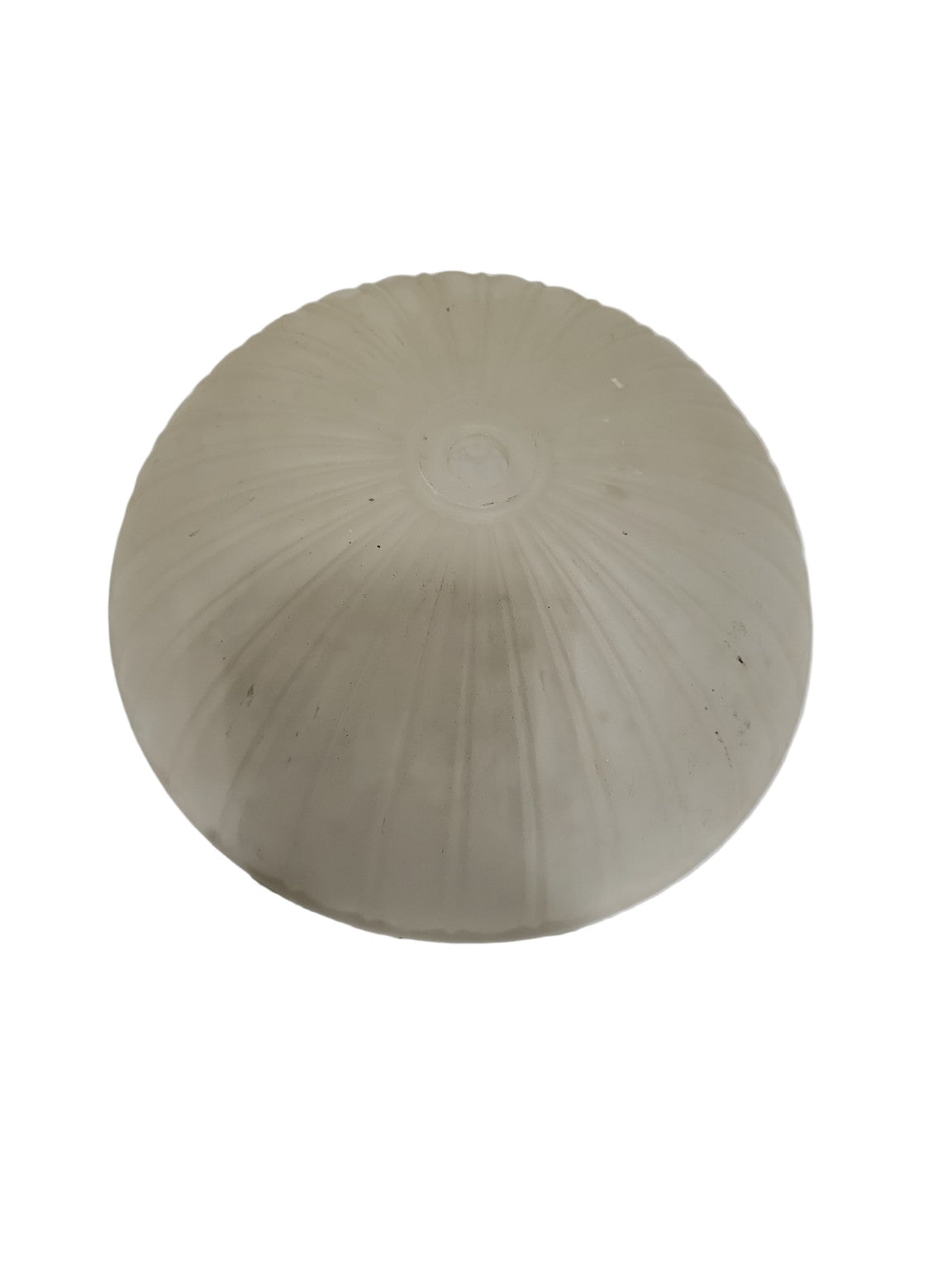 Vintage Frosted Ribbed Glass Dome Shade – 8 ⅝" Diameter x 3" Tall