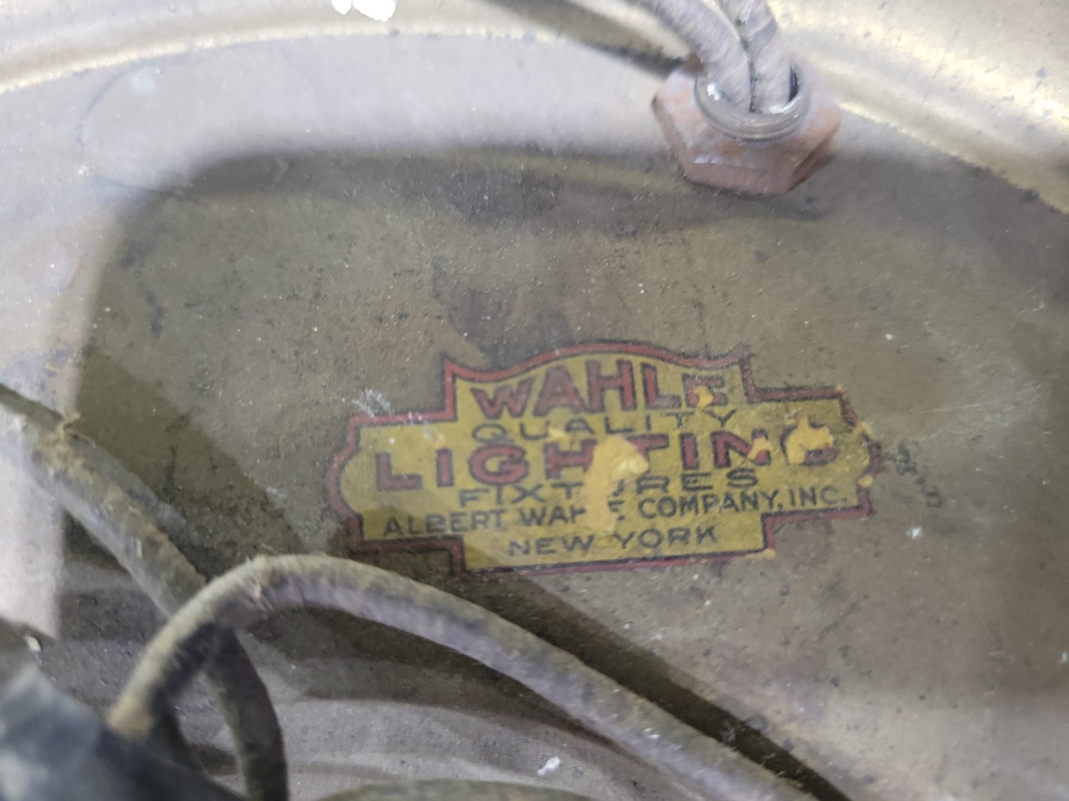 Antique Wahl Lighting Co. 3-Light Ceiling Fixture – 11" Diameter x 4 ½" Tall