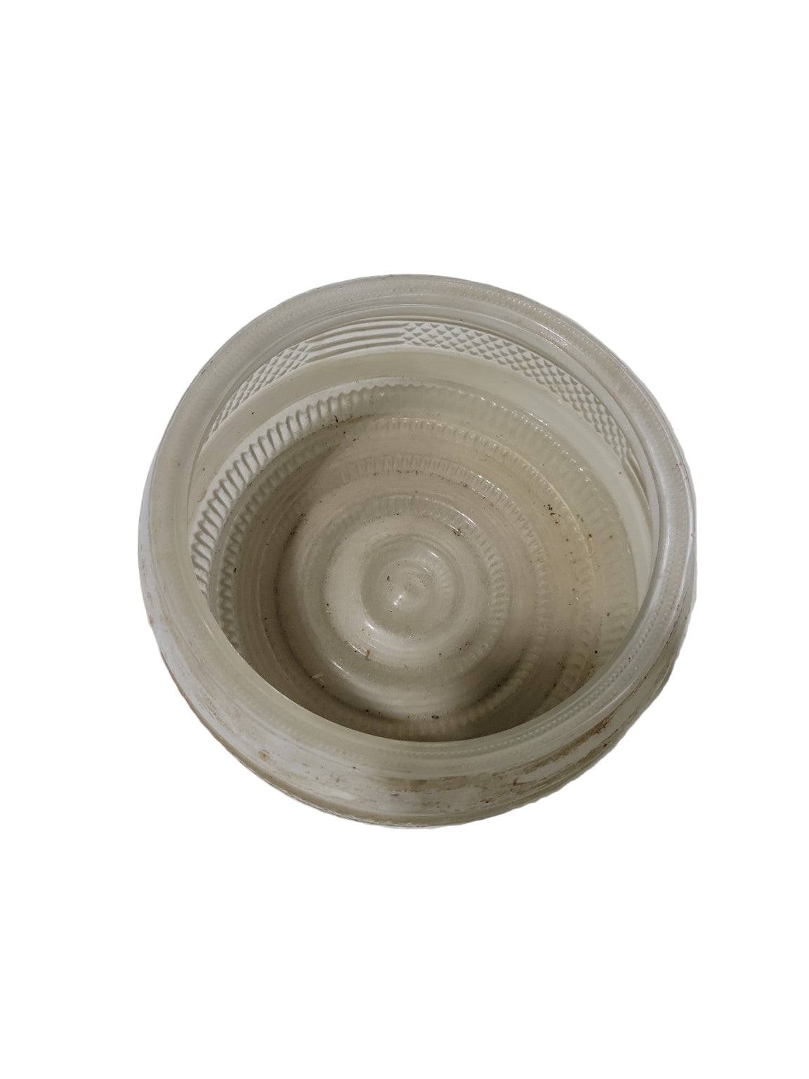 Vintage Clear Ribbed Glass Flush Mount Shade – 6 ½" Diameter x 3 ½" Tall