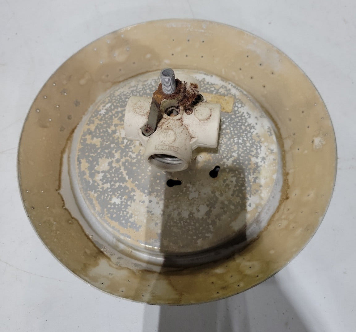 Vintage Industrial Ceiling Mount Light Fixture – Perforated Metal Shade