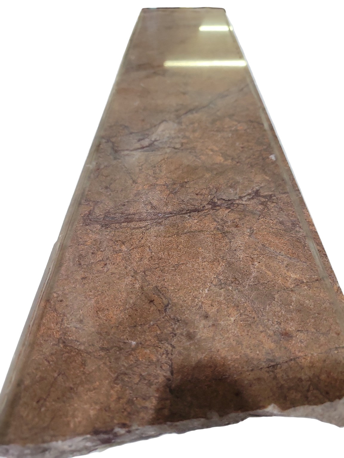 Polished Brown Marble Threshold Pieces – Lot of 2