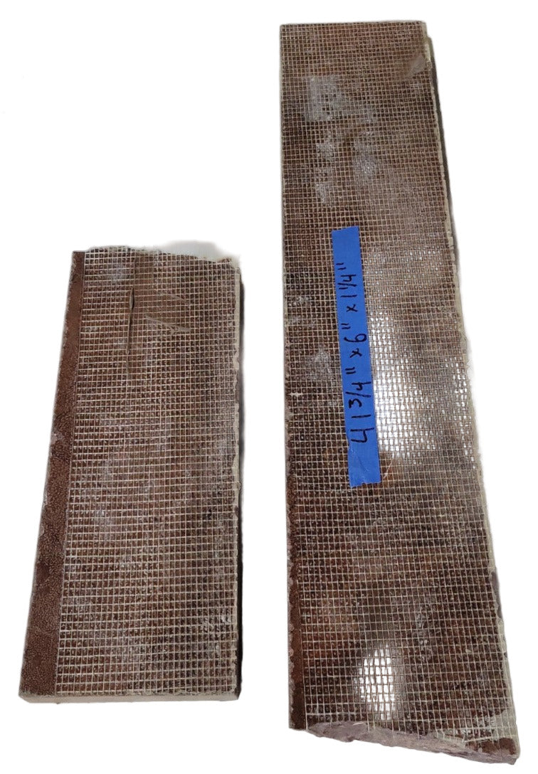 Polished Brown Marble Threshold Pieces – Lot of 2