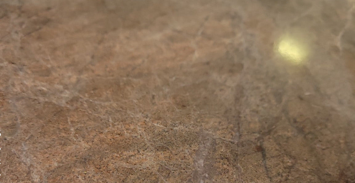 Polished Brown Marble Slab – 35" x 10"
