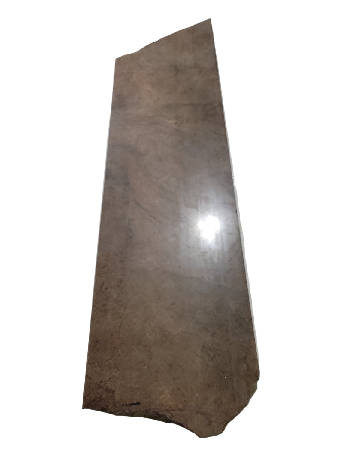 Polished Brown Marble Slab – 35" x 10"