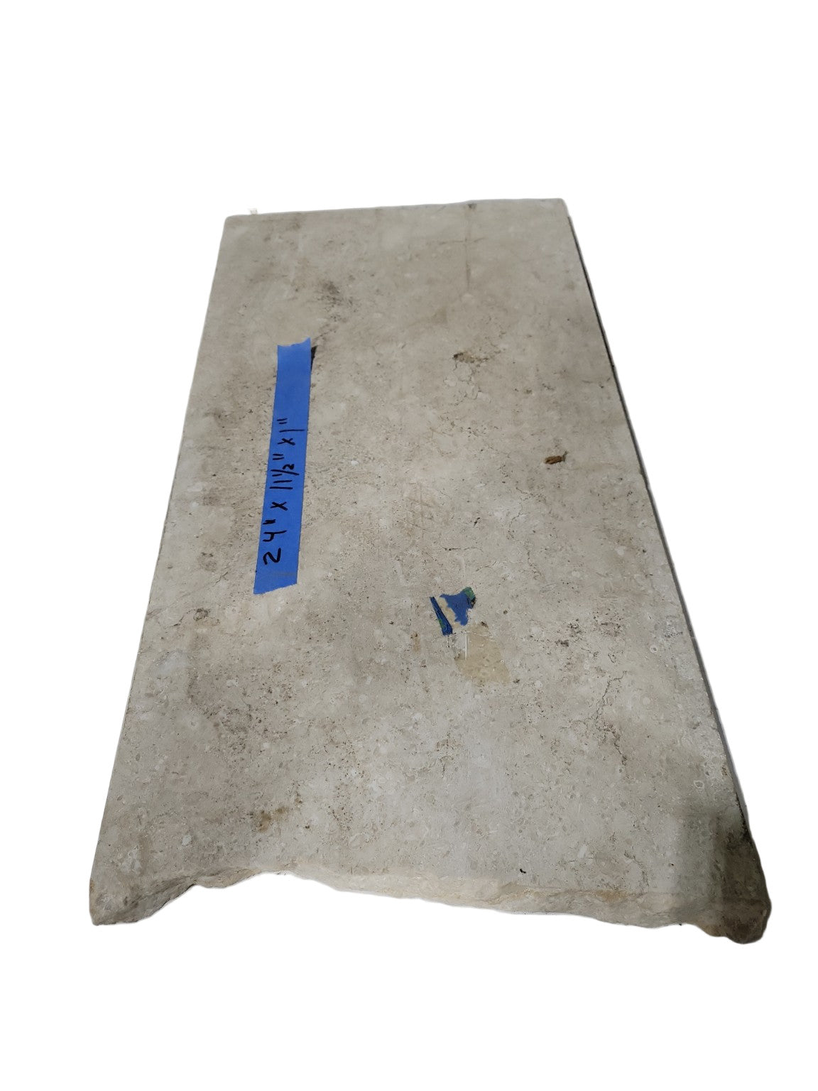 Beige Fossil Limestone Slab – 24 ½" x 11 ½" x 1"