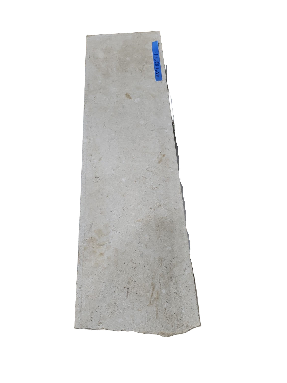 Beige Fossil Limestone Slab – 43 ½" x 11 ½" x 1"