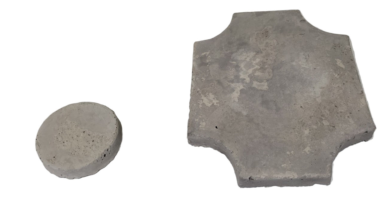 Arto Handcrafted Concrete Tile Lot – Round & Rectangular Set