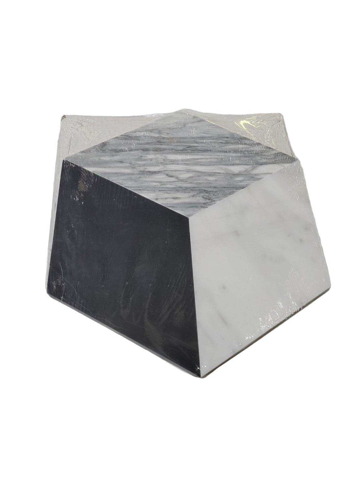 Pari Grigio Marble Hex Tile Set – Nero Carrara and Bardiglio Honed (Lot of 18)