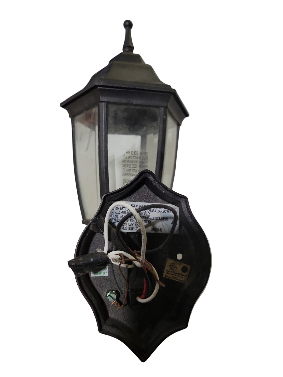 Traditional Black Outdoor Wall Lantern – 5 ¾" x 7" x 13"