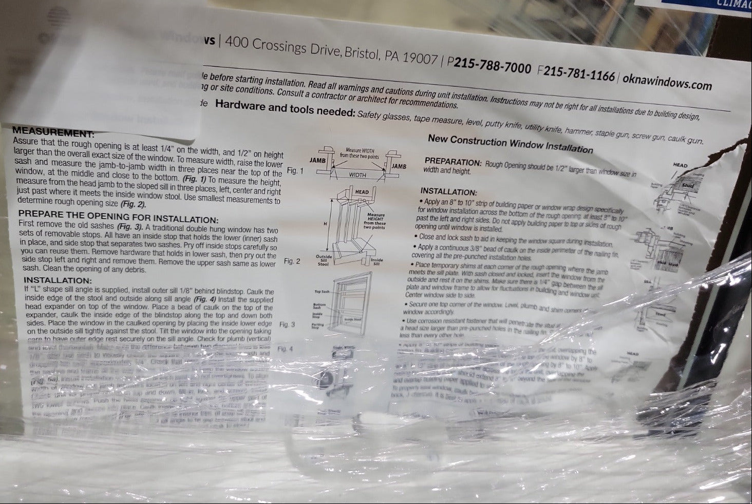 OKNA DH600DX Vinyl Double-Hung Window – Low-E Argon Glass (22" x 33 ¾" x 4 ¼")