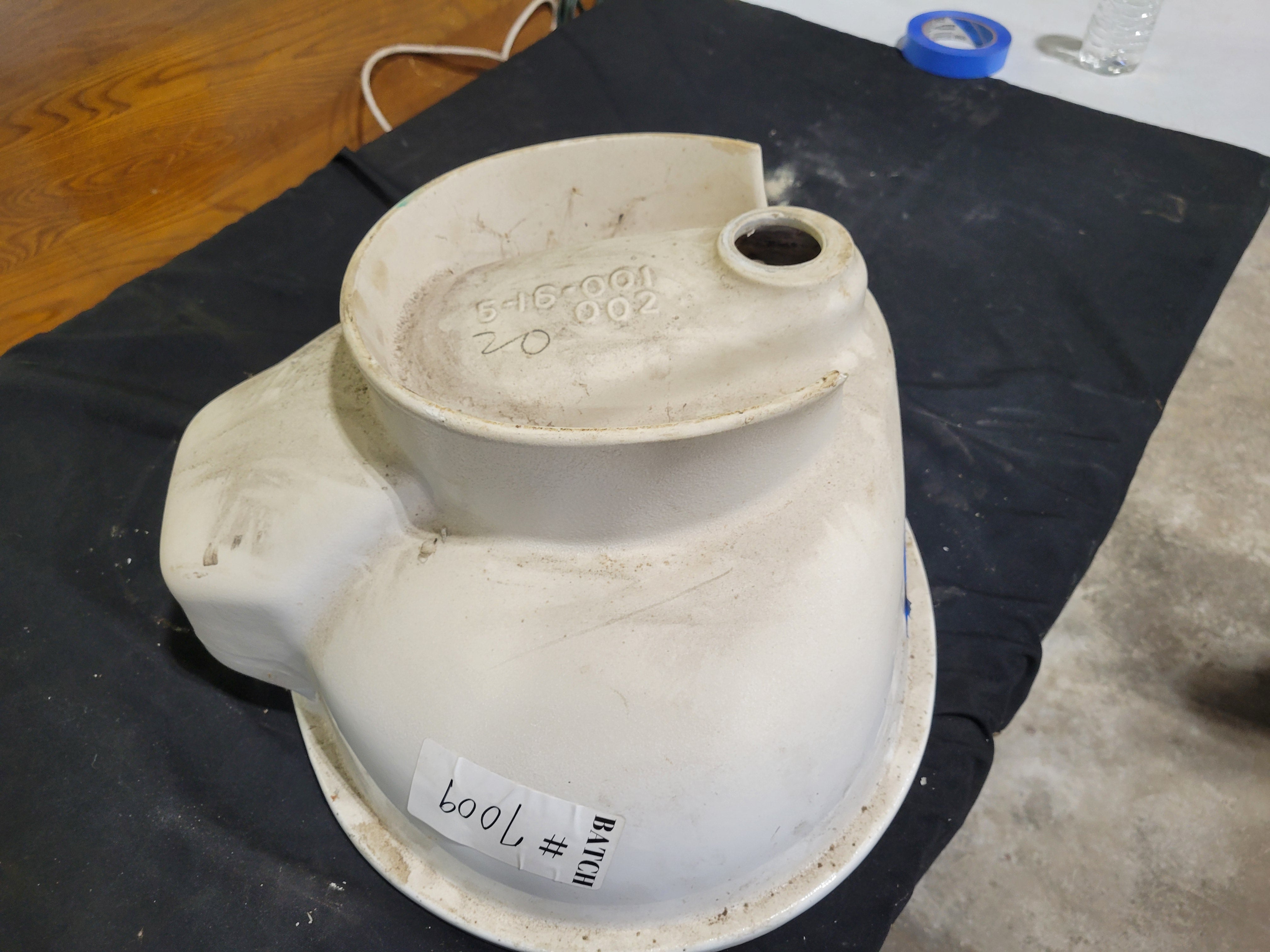 1977 Crane Vitreous China Undermount Bathroom Sink with Integrated Soap Dish and Overflow