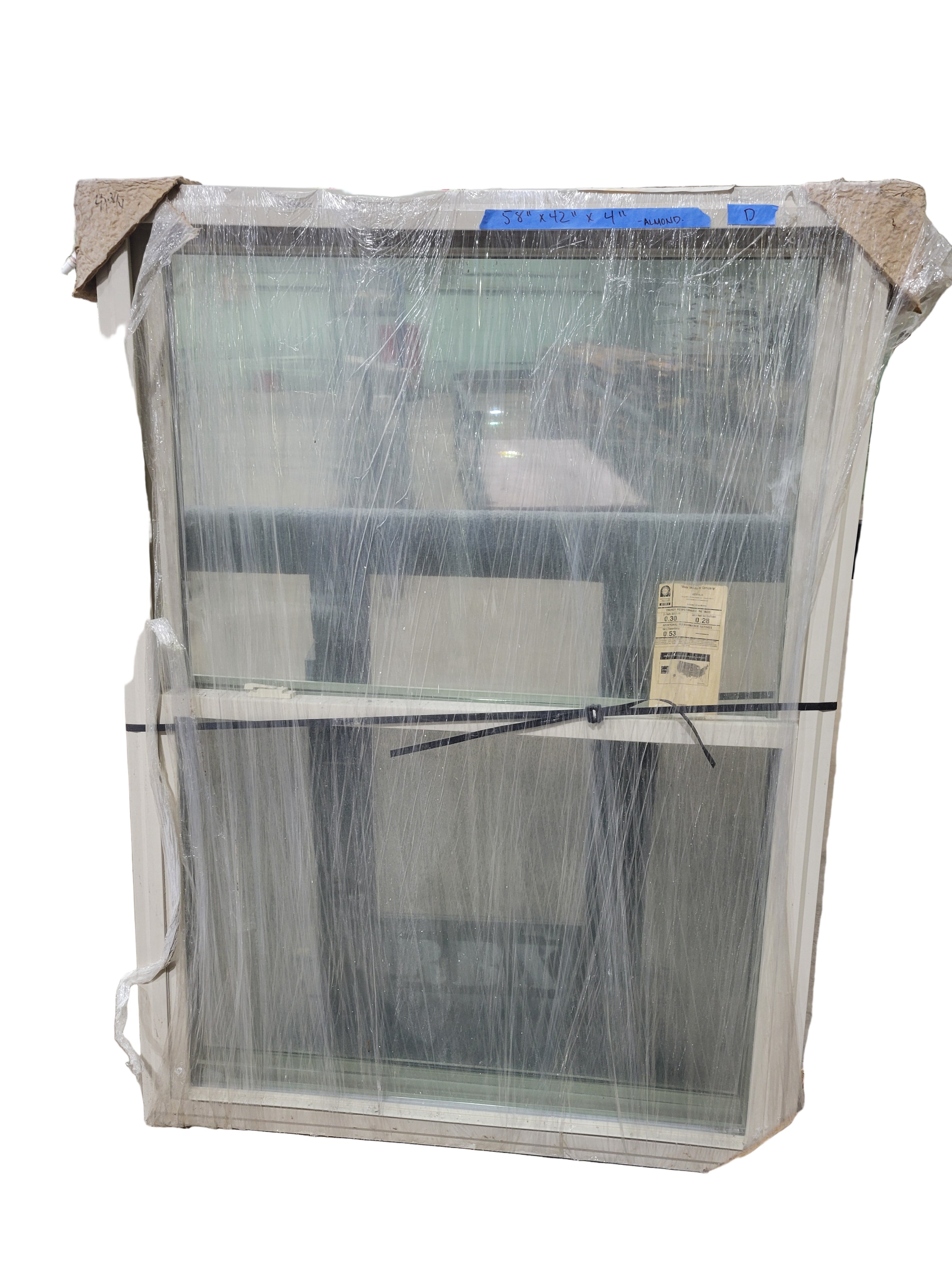 Regency Polar Plus Vinyl Window with Vista Glass – Almond (58" x 42" x 4") <br>