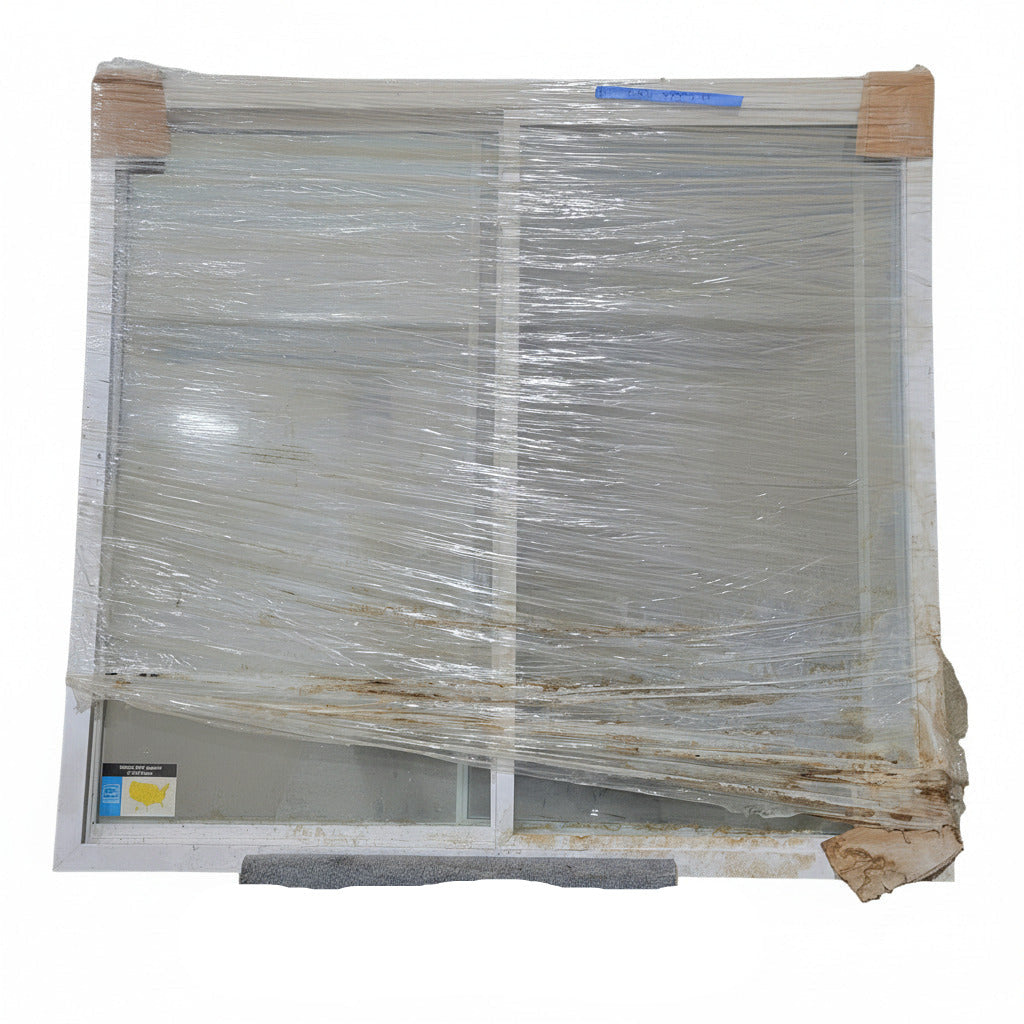 Alside Window Company Model 0202 – Two-Lite Horizontal Slider Window, White Vinyl (68 ½" x 48" x 4") <br>
