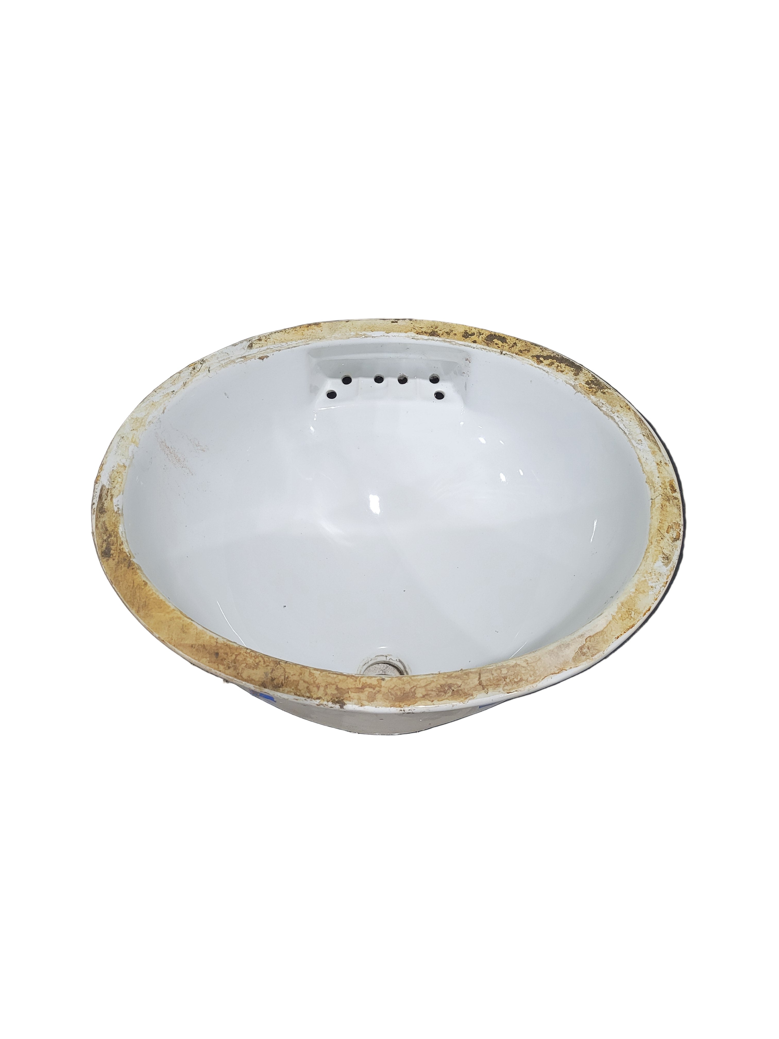 Crane Vitreous China Undermount Bathroom Sink with Integrated Soap Dish in Overflow (19 ¼" x 17 ½" x 10")
