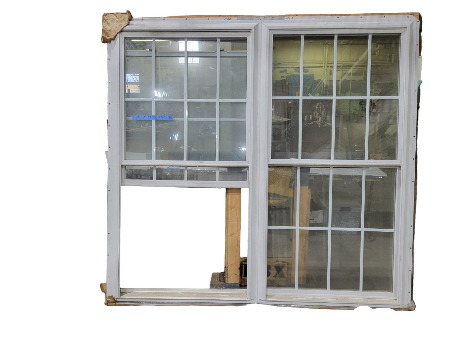 Alside Performance Series Double Hung Vinyl Window Unit with Grilles