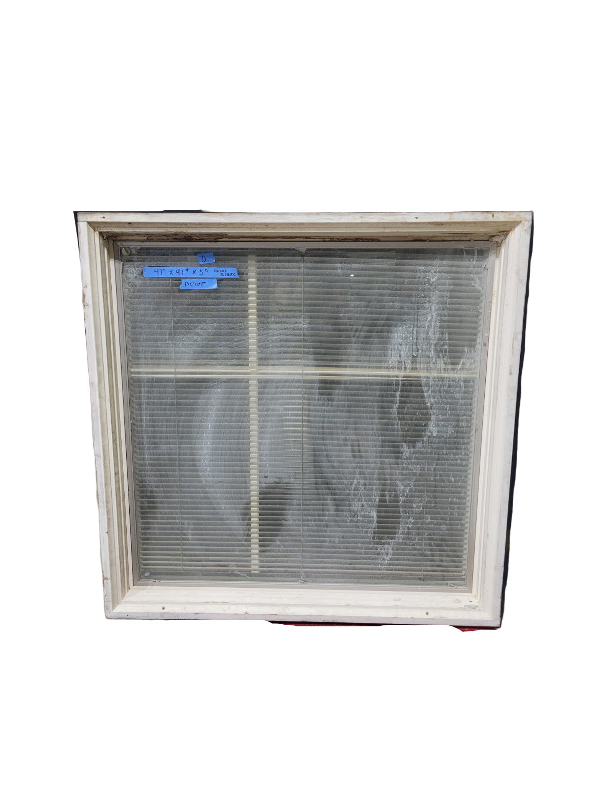 Double-Pane Picture Window with Internal Metal Blinds – 41" x 41" x 5"