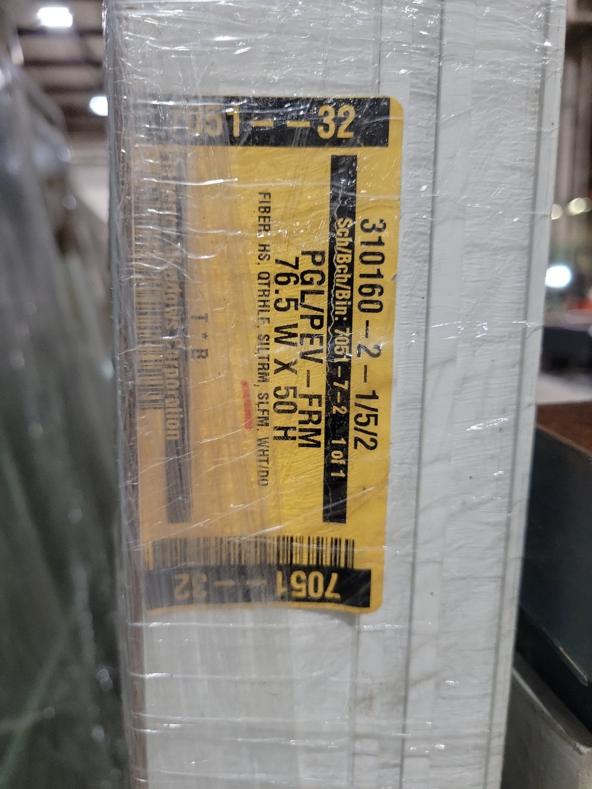 Regency Windows Corporation Picture Window – Oak Grain Vinyl Frame, 76½" x 50" x 4"