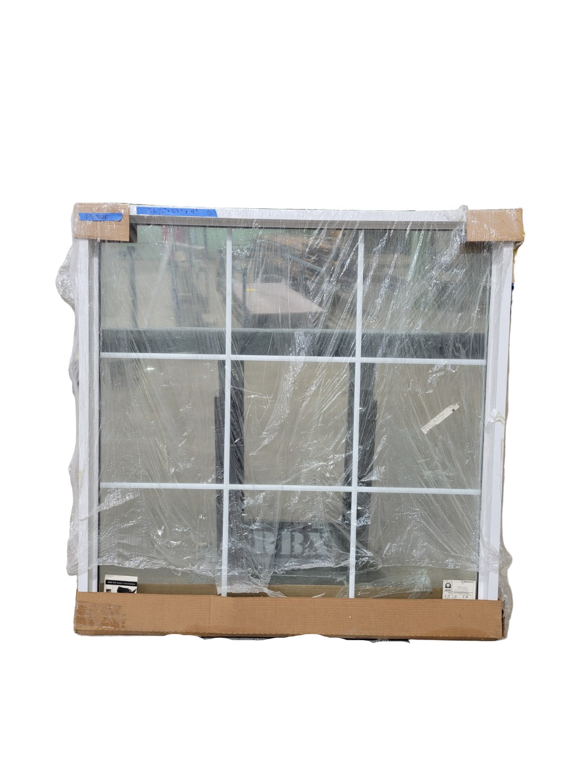 Regency Windows Corporation Picture Window – Contour Colonial Grid, Energy Star Certified, 56½" x 57"